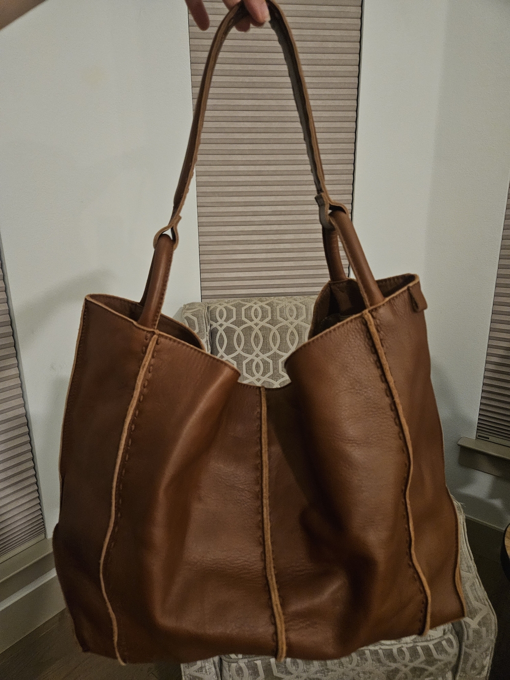 The Sak Los Feliz Large Leather Tote Whiskey Leather - Picture 7 of 8